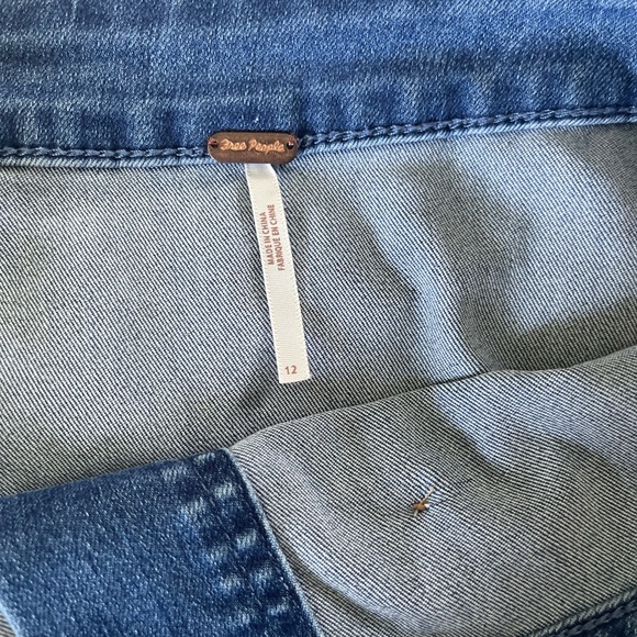 Free People Blue Mini Pencil Skirt - Picture 2 of 3